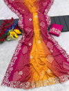 JK 245 Chinon Silk Bandhej Print Saree Best Wholesale Shop In Surat
